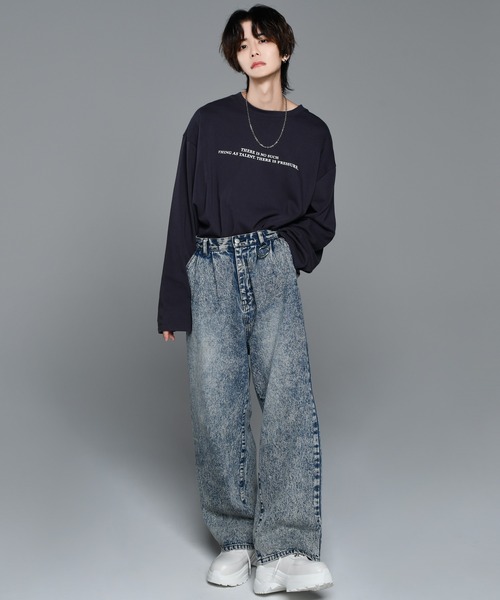 ADRER（アドラー）の「heavy cotton flower graphic big long-t/ヘビーコットンフラワーグラフィックロングT（Tシャツ/カットソー・メンズ・ホワイト/チャコールグレー/バーガンディー・SMALL/MEDIUM/LARGE/X-SMALL）」の12枚目の写真