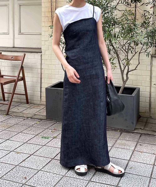 CANAL JEAN(キャナルジーン)の「El mar(エルマール) ワンショルデニムワンピース(ワンピース・レディース・インディゴブルー・SMALL/X-SMALL)」の6枚目の写真