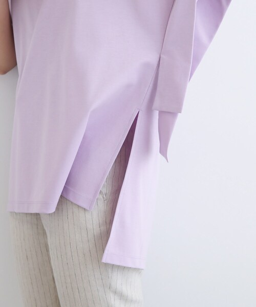 INDIVI（インディヴィ）の「◆【洗える/日本製】スリットチュニックプルオーバー（Tシャツ/カットソー・レディース・ブラック/ライトパープル/ブラウン系その他/ホワイト系/グリーン・12/34/38/05/13）」の21枚目の写真