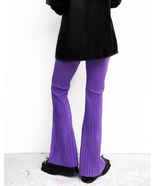 LVEU.（ラブユ.）の「Color pleated straight pants / カラープリーツストレートパンツ(Ai select)（その他パンツ・レディース・ブラック/パープル/グリーン・FREE）」の8枚目の写真