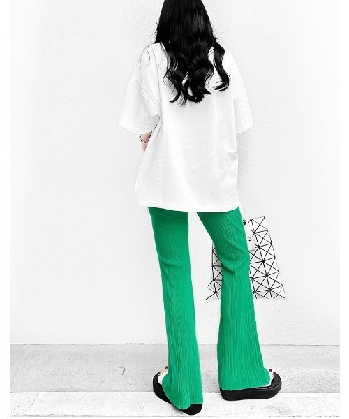 LVEU.（ラブユ.）の「Color pleated straight pants / カラープリーツストレートパンツ(Ai select)（その他パンツ・レディース・ブラック/パープル/グリーン・FREE）」の13枚目の写真