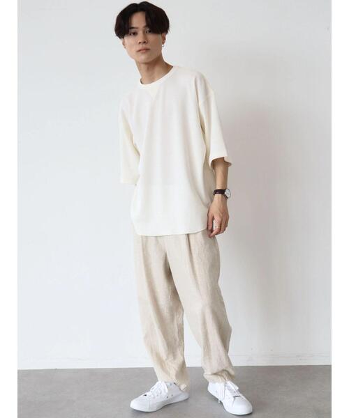 CRAFT STANDARD BOUTIQUE(クラフトスタンダードブティック)の「ワッフルクルーネックBIGプルオーバー *(Tシャツ/カットソー・メンズ・ブラック/アイボリー/カーキ・LL/M/L)」の18枚目の写真