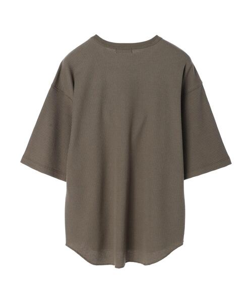 CRAFT STANDARD BOUTIQUE(クラフトスタンダードブティック)の「ワッフルクルーネックBIGプルオーバー *(Tシャツ/カットソー・メンズ・ブラック/アイボリー/カーキ・LL/M/L)」の15枚目の写真