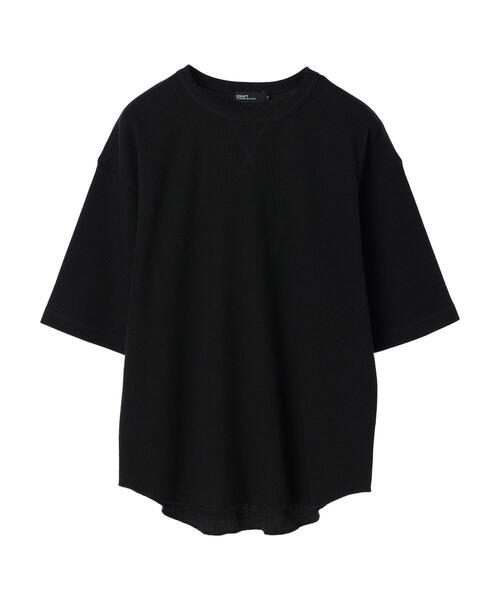 CRAFT STANDARD BOUTIQUE(クラフトスタンダードブティック)の「ワッフルクルーネックBIGプルオーバー *(Tシャツ/カットソー・メンズ・ブラック/アイボリー/カーキ・LL/M/L)」の6枚目の写真