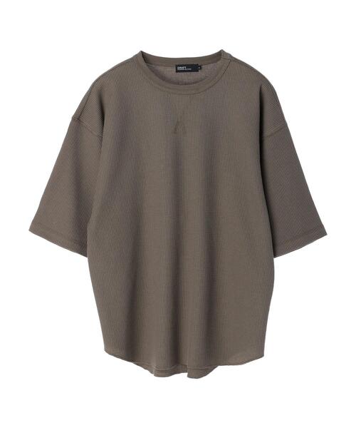 CRAFT STANDARD BOUTIQUE(クラフトスタンダードブティック)の「ワッフルクルーネックBIGプルオーバー *(Tシャツ/カットソー・メンズ・ブラック/アイボリー/カーキ・LL/M/L)」の4枚目の写真