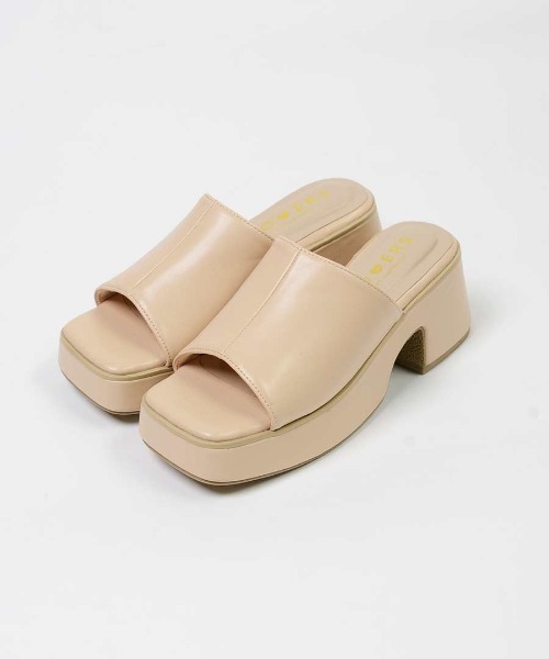 shopnikoniko(ショップニコニコ)の「バルキーヒール プラットフォームサンダル(サンダル・レディース・ブラック/ホワイト/ベージュ・LL/S/M/L)」の18枚目の写真