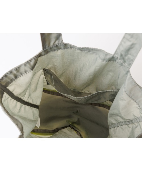 OMNES（オムネス）の「ポータブルエコバッグ（エコバッグ/サブバッグ・レディース・ホワイト/ブラック/ベージュ/グレー/グリーン・FREE）」の8枚目の写真