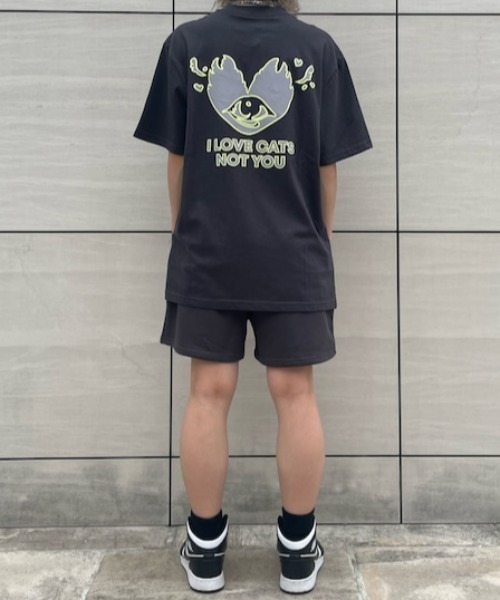 KaneZ(ケインズ)の「ITZAVIBE/イッザバイブ/I LOVE CATS×KaneZ TEE(Tシャツ/カットソー・レディース・ピンク/グレー系その他6・M/L)」の4枚目の写真