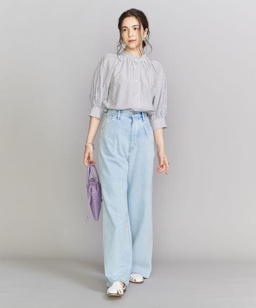 BEAUTY&amp;YOUTH UNITED ARROWS - ＜ELIN＞ サテンボリュームスリーブブラウス ELIN/エリン】《STUDIOUS別注》ボリュームスリーブサテン