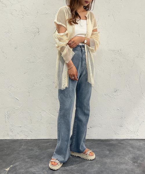 apres jour mignon（アプレジュールミニョン）の「マルチWAYメッシュプルオーバー【ZOZOTOWN限定アイテム】（Tシャツ/カットソー・レディース・ブラック/オフホワイト/ピンク/アイボリー・X-LARGE/フリー）」の15枚目の写真