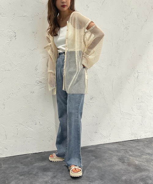apres jour mignon（アプレジュールミニョン）の「マルチWAYメッシュプルオーバー【ZOZOTOWN限定アイテム】（Tシャツ/カットソー・レディース・ブラック/オフホワイト/ピンク/アイボリー・X-LARGE/フリー）」の16枚目の写真
