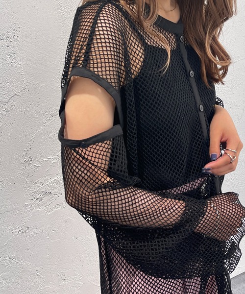 apres jour mignon（アプレジュールミニョン）の「マルチWAYメッシュプルオーバー【ZOZOTOWN限定アイテム】（Tシャツ/カットソー・レディース・ブラック/オフホワイト/ピンク/アイボリー・X-LARGE/フリー）」の20枚目の写真