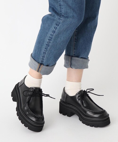 ESPERANZA(エスペランサ)の「厚底タンクソールモカシンレースアップシューズ(パンプス・レディース・ブラック・LL/S/M/L)」の4枚目の写真