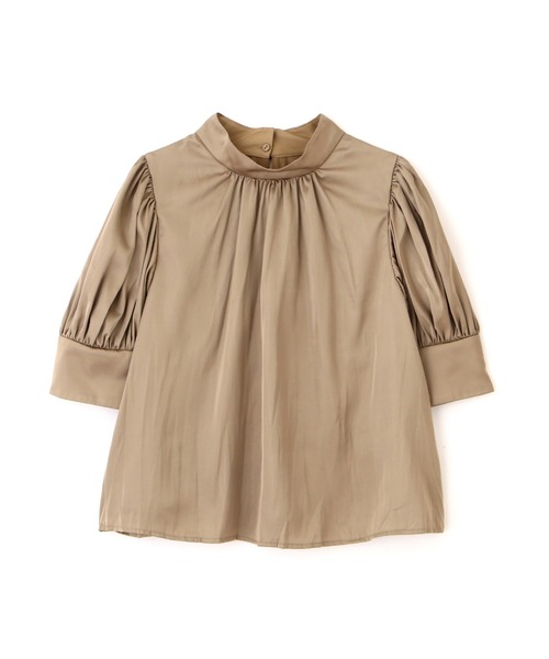 PROPORTION BODY DRESSING(プロポーションボディドレッシング)の「パフスリーブサテンブラウス / 1212210702(シャツ/ブラウス・レディース・ベージュ/パープル/カーキ・FREE)」の12枚目の写真