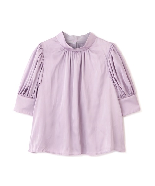 PROPORTION BODY DRESSING(プロポーションボディドレッシング)の「パフスリーブサテンブラウス / 1212210702(シャツ/ブラウス・レディース・ベージュ/パープル/カーキ・FREE)」の14枚目の写真