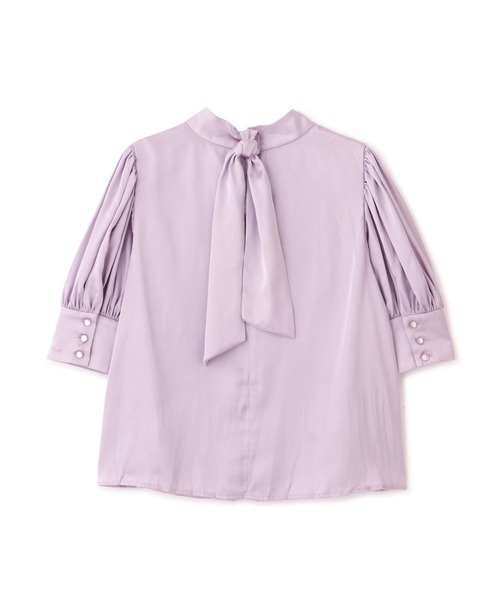 PROPORTION BODY DRESSING(プロポーションボディドレッシング)の「パフスリーブサテンブラウス / 1212210702(シャツ/ブラウス・レディース・ベージュ/パープル/カーキ・FREE)」の15枚目の写真