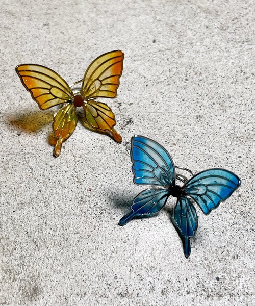 gargle(ガーグル)の「gargle ガーグル : 蝶 バタフライ ナビ イヤーカフ(イヤーカフ・レディース・オレンジ/ブルー・FREE)」の5枚目の写真