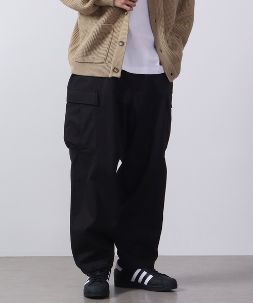 FUNALIVE（ファンアライブ）の「ツイル 6POCKET ワイドカーゴパンツ（カーゴパンツ・メンズ・ブラック/キナリ/カーキ・L/XL/M）」の19枚目の写真