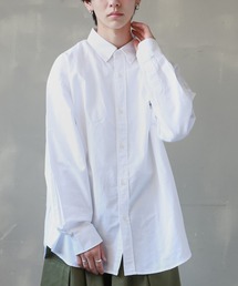 SPINNS | 【ビックシルエット】ワンポイント刺繍 長袖袖オックスフォードシャツ(シャツ/ブラウス)