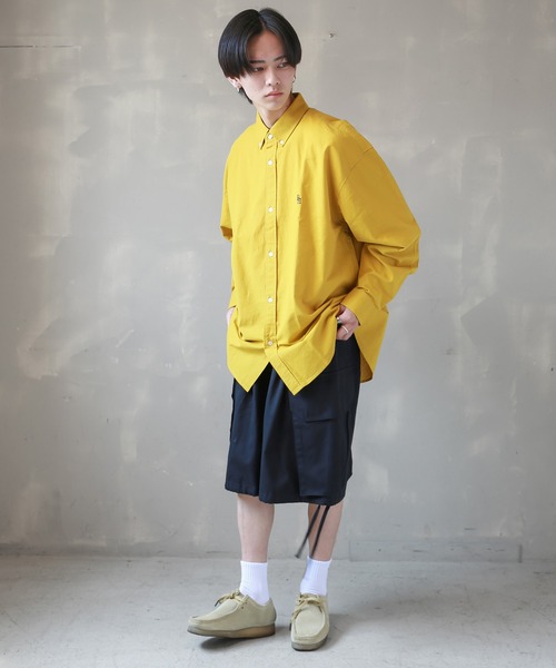SPINNS(スピンズ)の「【ビックシルエット】ワンポイント刺繍 長袖袖オックスフォードシャツ(シャツ/ブラウス・メンズ・ホワイト/サックスブルー/イエロー/ネイビー・ONESIZE)」の21枚目の写真