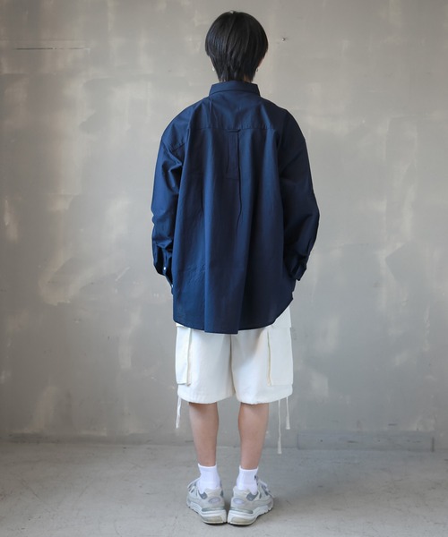 SPINNS(スピンズ)の「【ビックシルエット】ワンポイント刺繍 長袖袖オックスフォードシャツ(シャツ/ブラウス・メンズ・ホワイト/サックスブルー/イエロー/ネイビー・ONESIZE)」の19枚目の写真