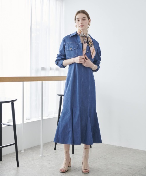 セット ワンピース デニム ジャケット AND COUTURE（アンドクチュール）の「デニムジャケット