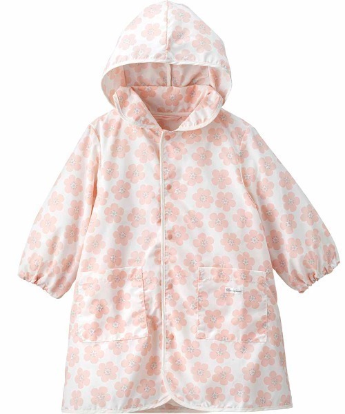 combimini(コンビミニ)の「はっ水ナイロン レインコート(レインコート/ポンチョ・キッズ・サーモンピンク/レッド/ピンク/ネイビー/グリーン系その他/オフホワイト・S/M/L)」の5枚目の写真