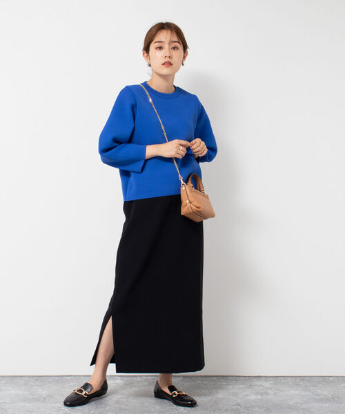 NOLLEY’S(ノーリーズ)の「スムース編みプルオーバーニット(ニット/セーター・レディース・ネイビー/ブルー/キャメル・38)」の9枚目の写真