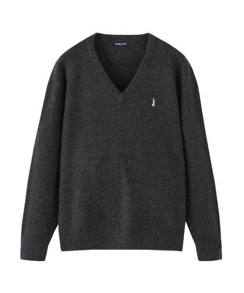 EASTBOY（イーストボーイ）の「【ウールカシミアプルオーバー】 制服 高校生 中学生 通学 スクール セーター JK セール（ニット/セーター・キッズ・チャコール/ネイビー/ダークグリーン/エンジ・9号/11号）」の2枚目の写真