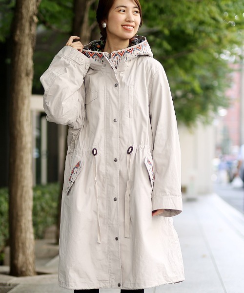 チチカカ（チチカカ）の「【大きいサイズ】3wayモッズコート【シリーズ累計 20,000枚突破】（モッズコート・レディース・ライトグレー/カーキ/ブラック・3L）」の5枚目の写真