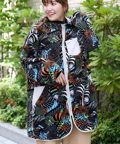 チチカカ（チチカカ）の「【大きいサイズ】3wayモッズコート【シリーズ累計 20,000枚突破】（モッズコート・レディース・ライトグレー/カーキ/ブラック・3L）」の8枚目の写真