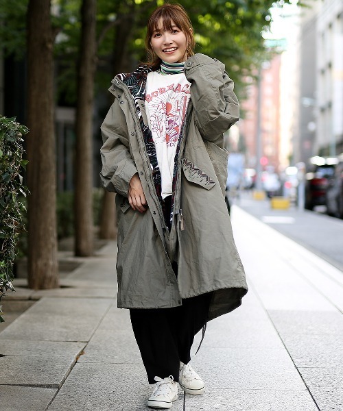 チチカカ（チチカカ）の「【大きいサイズ】3wayモッズコート【シリーズ累計 20,000枚突破】（モッズコート・レディース・ライトグレー/カーキ/ブラック・3L）」の9枚目の写真