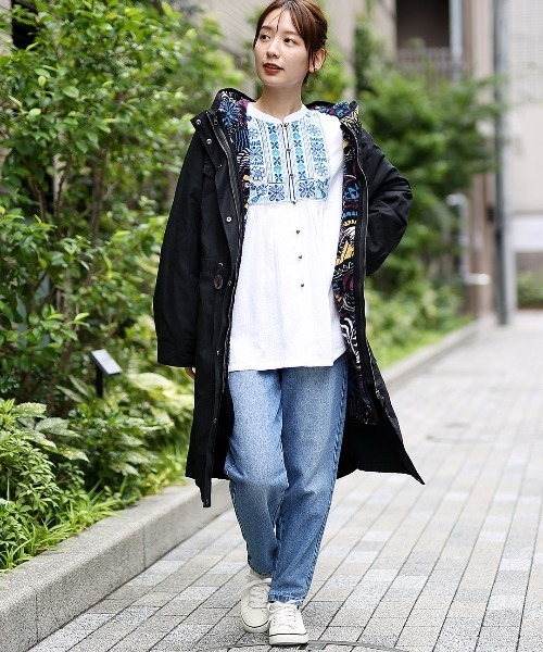 チチカカ（チチカカ）の「【大きいサイズ】3wayモッズコート【シリーズ累計 20,000枚突破】（モッズコート・レディース・ライトグレー/カーキ/ブラック・3L）」の14枚目の写真