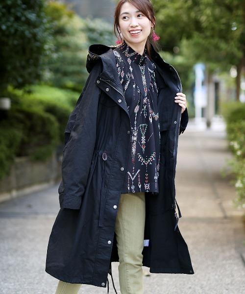 チチカカ（チチカカ）の「【大きいサイズ】3wayモッズコート【シリーズ累計 20,000枚突破】（モッズコート・レディース・ライトグレー/カーキ/ブラック・3L）」の17枚目の写真