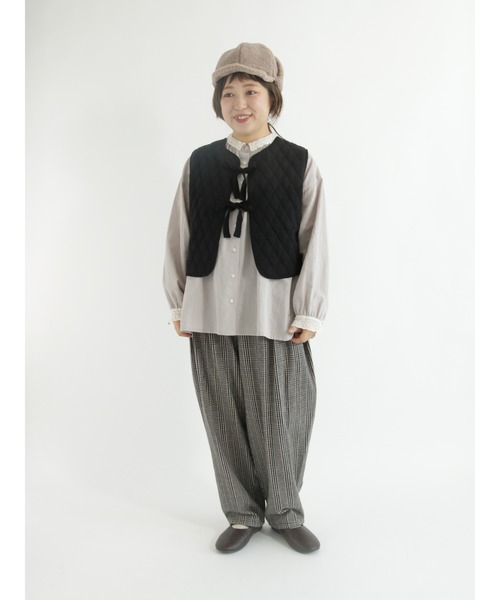 Samansa Mos2（サマンサ モスモス）の「コットンヘリンボーンペンギンパンツ（その他パンツ・レディース・ブラック/チャコール/キナリ/オレンジ/グリーン・ﾌﾘ-）」の15枚目の写真