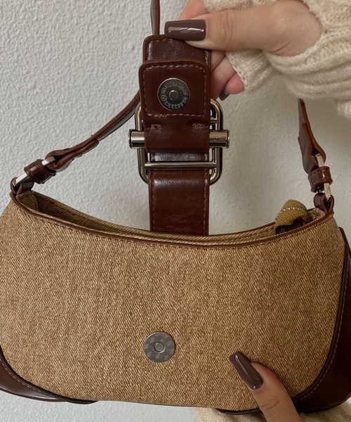 SHAGGIE(シャギー)の「ワンハンドルヴィンテージ風BAG(ハンドバッグ・レディース・ブラウン/ブラック・FREE)」の10枚目の写真