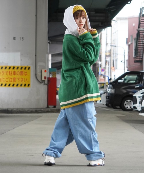 STAY GOLD(ステイゴールド)の「STAYGOLD ワイド カーゴ デニムパンツ / ワイドパンツ カーゴパンツ デニムパンツ ジーンズ(デニムパンツ・メンズ・ブルー系/ブラック/インディゴブルー・M/L)」の20枚目の写真