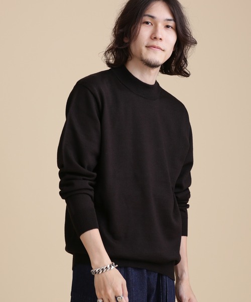 NANO universe(ナノユニバース)の「LB.04/オージーウールモックネックニット(ニット/セーター・メンズ・ホワイト/ブラック/ブルーグレー/モカ・S/M/L/XL)」の7枚目の写真