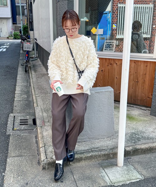 feepur（フェピュール）の「ツータックワイドスラックス（スラックス・レディース・ブラック/ブラウン/グレー系その他/アイボリー/ピンク/グレー・SMALL/MEDIUM）」の20枚目の写真