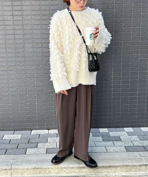 feepur（フェピュール）の「ツータックワイドスラックス（スラックス・レディース・ブラック/ブラウン/グレー系その他/アイボリー/ピンク/グレー・SMALL/MEDIUM）」の22枚目の写真