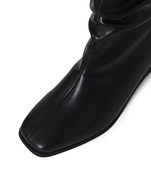 w closet（ダブルクローゼット）の「ギャザーブーツ（ブーツ・レディース・ベージュ/アイボリー/ブラック・M/L）」の12枚目の写真