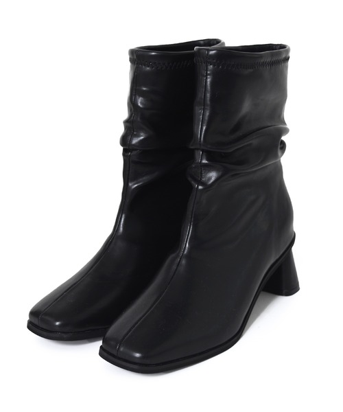 w closet（ダブルクローゼット）の「ギャザーブーツ（ブーツ・レディース・ベージュ/アイボリー/ブラック・M/L）」の16枚目の写真