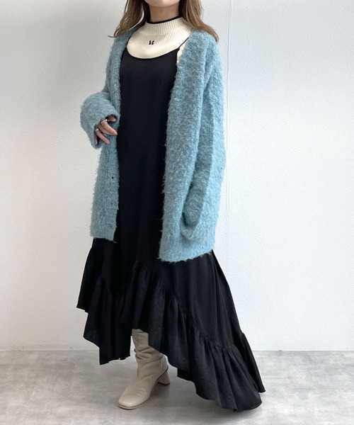 w closet（ダブルクローゼット）の「ギャザーブーツ（ブーツ・レディース・ベージュ/アイボリー/ブラック・M/L）」の18枚目の写真