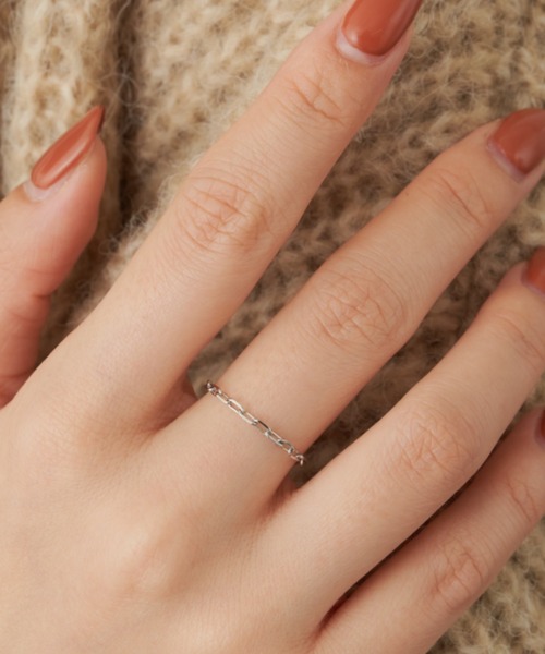 VANNIE U(ヴァニーユー)の「chain ring(リング・レディース・シルバー/ゴールド・#9/#11)」の11枚目の写真