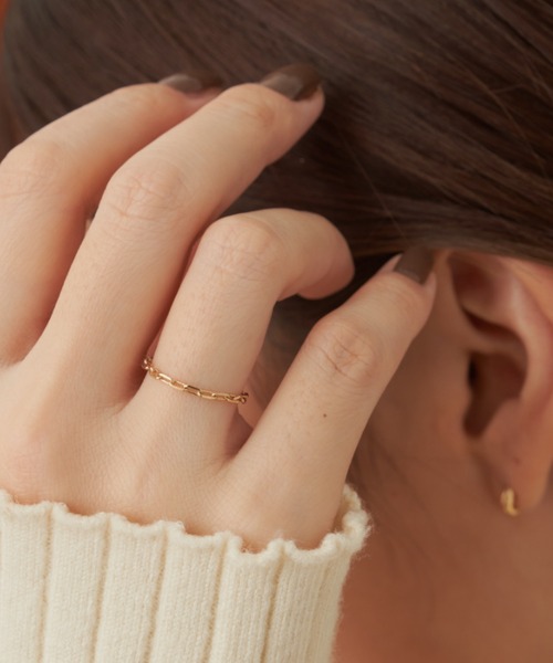 VANNIE U(ヴァニーユー)の「chain ring(リング・レディース・シルバー/ゴールド・#9/#11)」の17枚目の写真