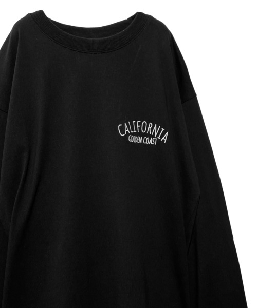 UNDERWRAPS(アンダーラップス)の「【綿100%】刺繍袖リブロンT(M3)(Tシャツ/カットソー・キッズ・ホワイト/グリーン/ブラック・120/130/140/150/160)」の6枚目の写真