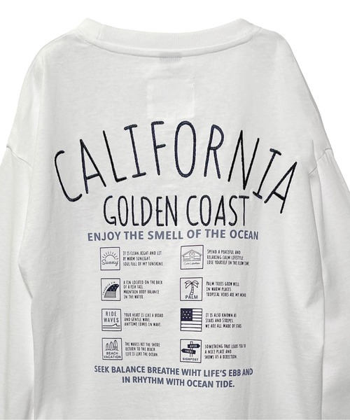 UNDERWRAPS(アンダーラップス)の「【綿100%】刺繍袖リブロンT(M3)(Tシャツ/カットソー・キッズ・ホワイト/グリーン/ブラック・120/130/140/150/160)」の13枚目の写真