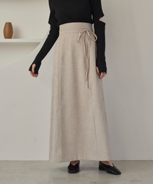 hinari | リボンベルト付きジャガードフレアスカート(スカート)