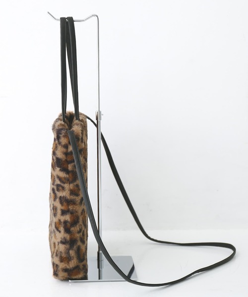 osharewalker（オシャレウォーカー）の「『フェイクファー2wayトートバッグ』（トートバッグ・レディース・グレー/レオパード・FREE）」の19枚目の写真