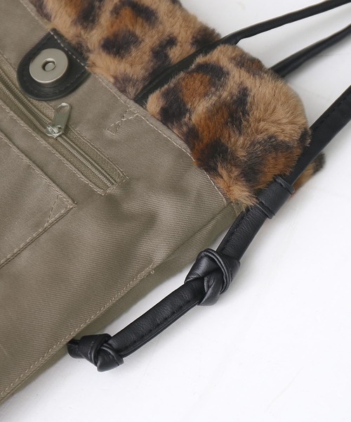 osharewalker（オシャレウォーカー）の「『フェイクファー2wayトートバッグ』（トートバッグ・レディース・グレー/レオパード・FREE）」の21枚目の写真